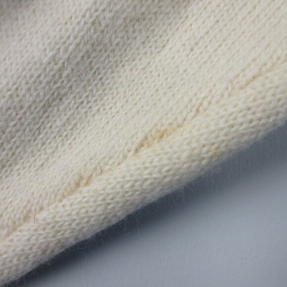 Linda B Collection Women's Sweater S Ivory Lambswool Angora Beads Vtg Luxury 332 - Picture 6 of 15